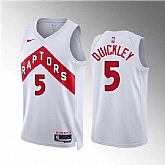 Men's Toronto Raptors #5 Immanuel Quickley White Association Edition Stitched Basketball Jersey Dzhi,baseball caps,new era cap wholesale,wholesale hats